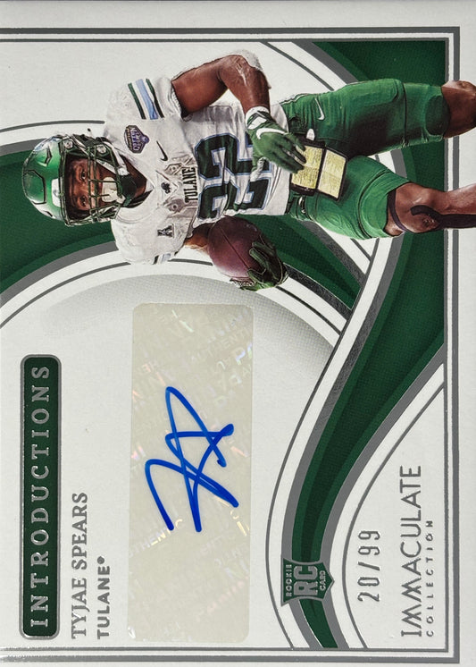 Tyjae Spears Immaculate Introductions Auto /99 Titans