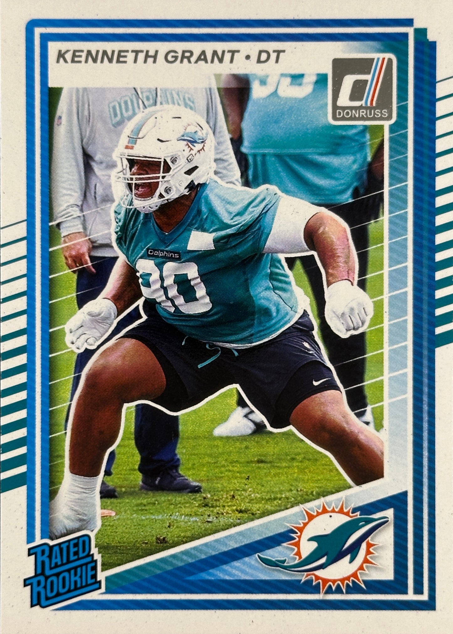 Kenneth Grant Rated Rookie Donruss Dolphins Sports Card