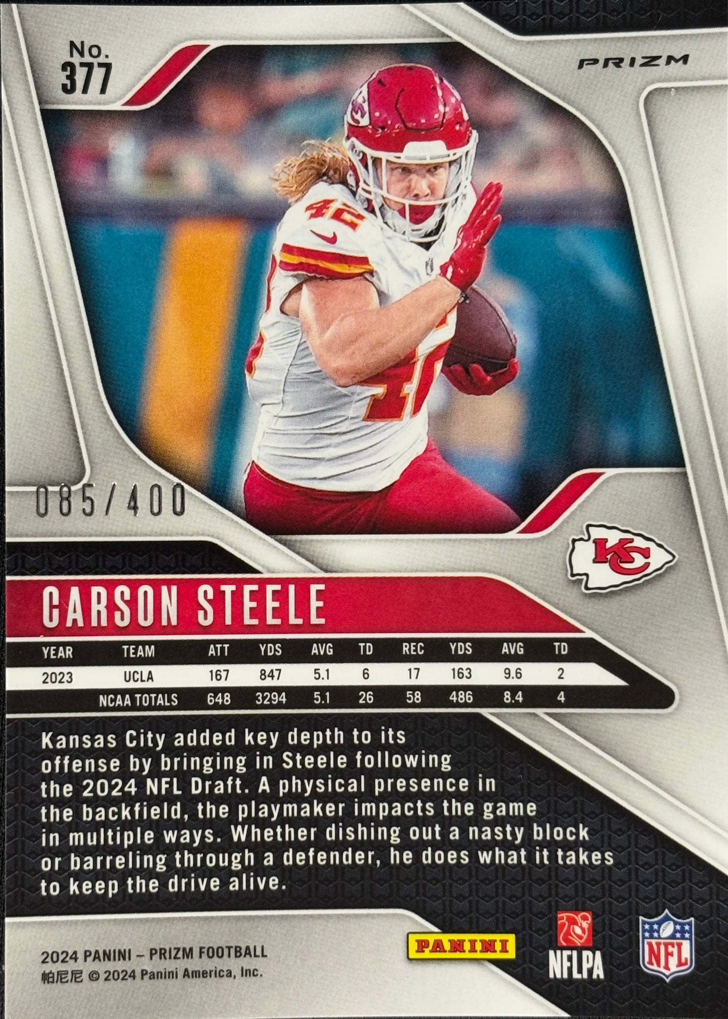 Carson Steele Prizm Pandora /400 Rookie