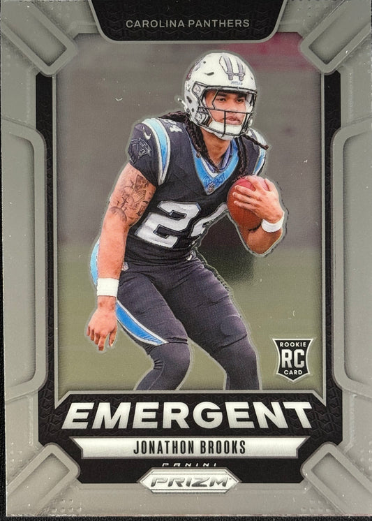 Jonathan Brooks Prizm Emergent Rookie Panthers