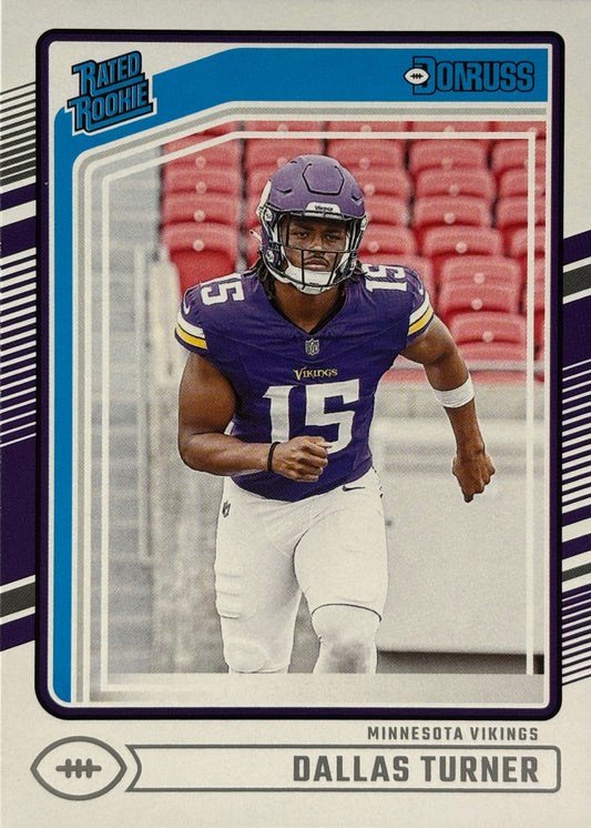 Dallas Turner Donruss Rated Rookie Vikings