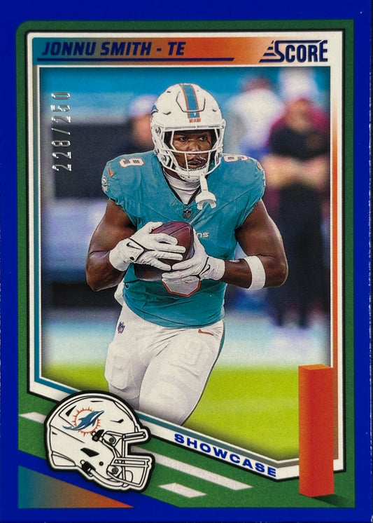Jonnu Smith /250 Blue Showcase Score Dolphins