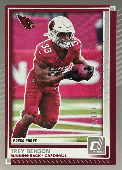 Trey Benson Donruss /199 Cardinals