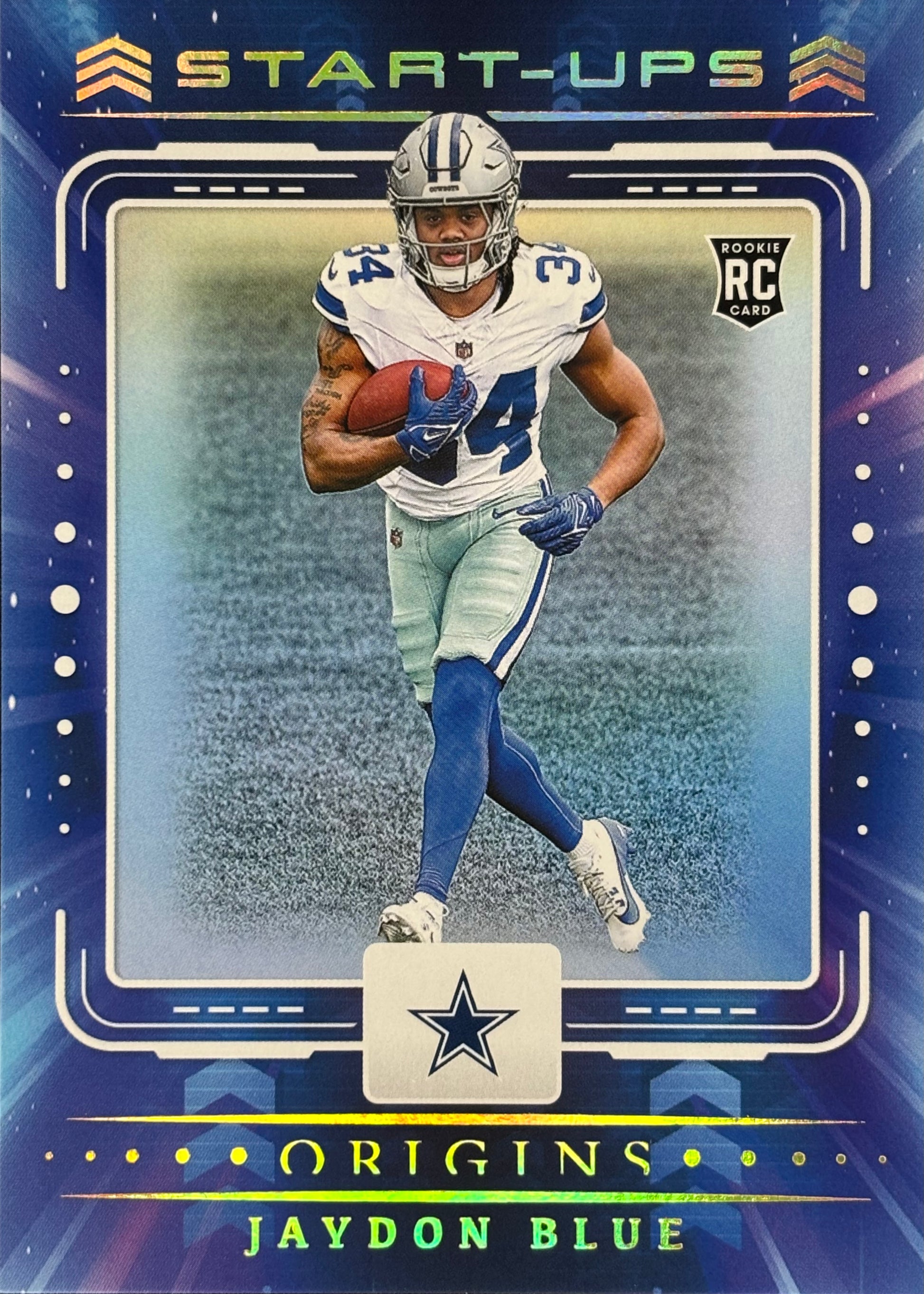 Jaydon Blue Origins Start-Ups Rookie Cowboys Sports Card