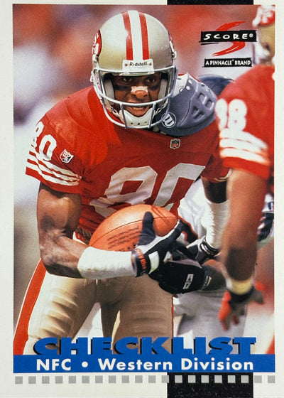 Jerry Rice Score Checklist 1996 49ers