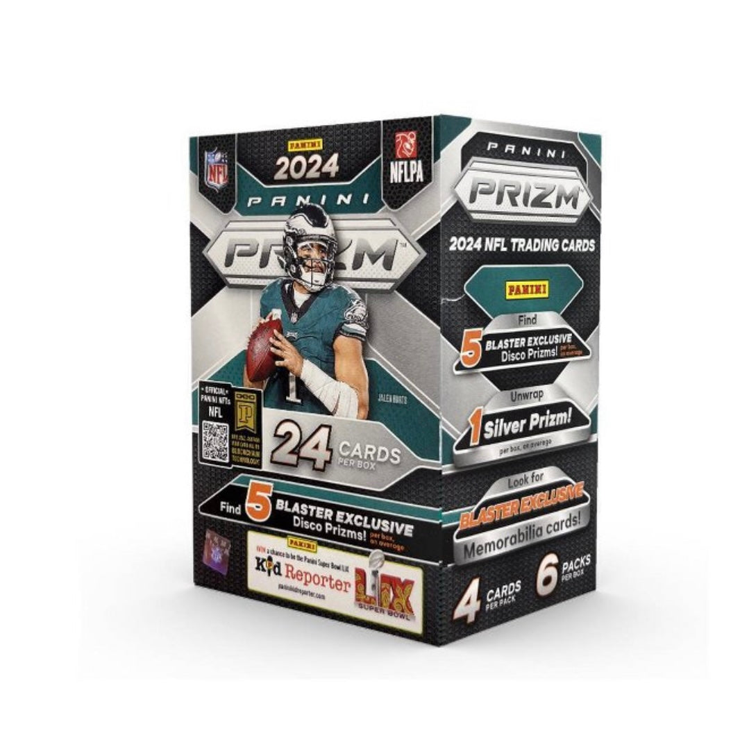 2024 Panini NFL Prizm Football Trading Card Blaster Box (Disco Prizms!)