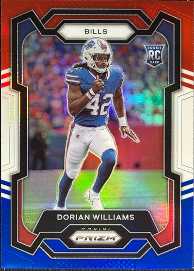 Dorian Williams Prizm Red White Blue Rookie Bills