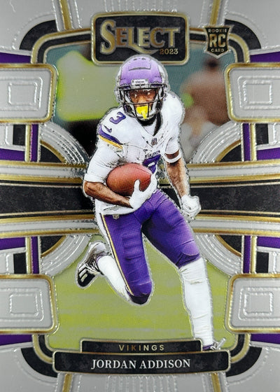 Jordan Addison Select Rookie Concourse Vikings Sports Card