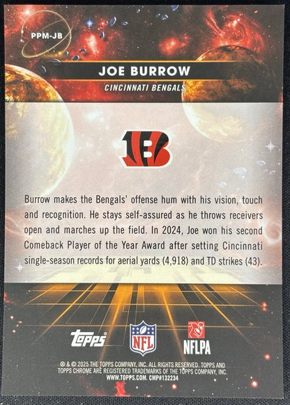 Joe Burrow 2025 Topps Cosmic Planetary Pursuit Mercury Bengals