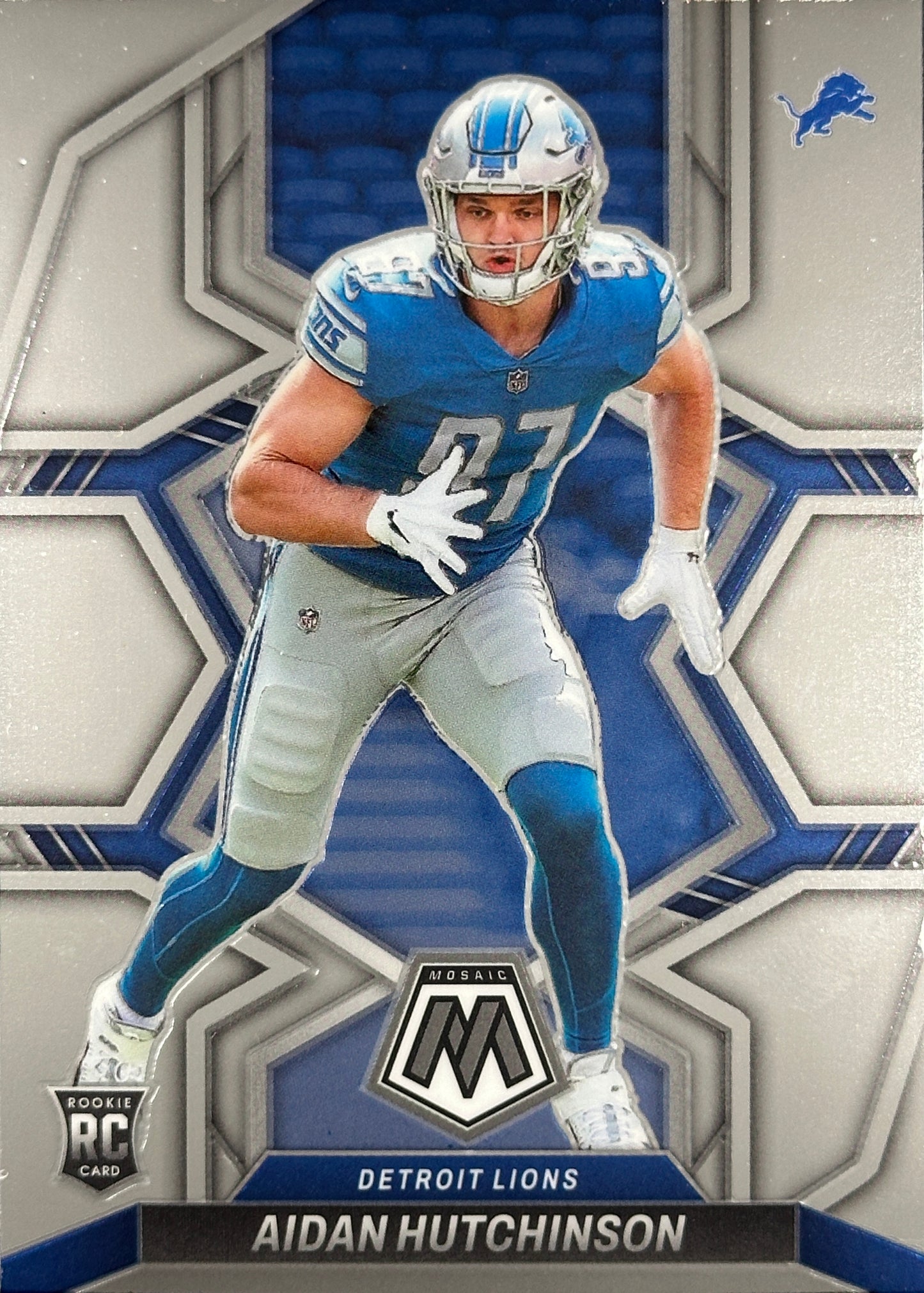 Aidan Hutchinson Mosaic Rookie Lions Sports Card