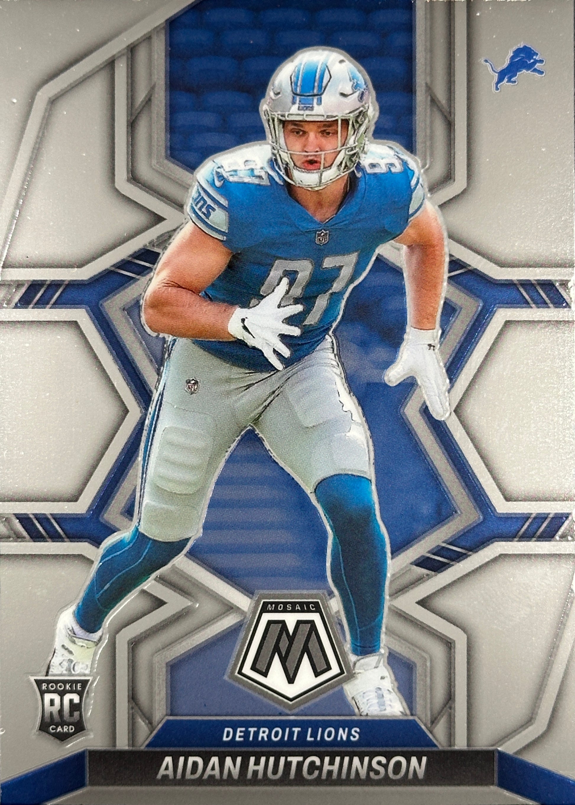 Aidan Hutchinson Mosaic Rookie Lions Sports Card