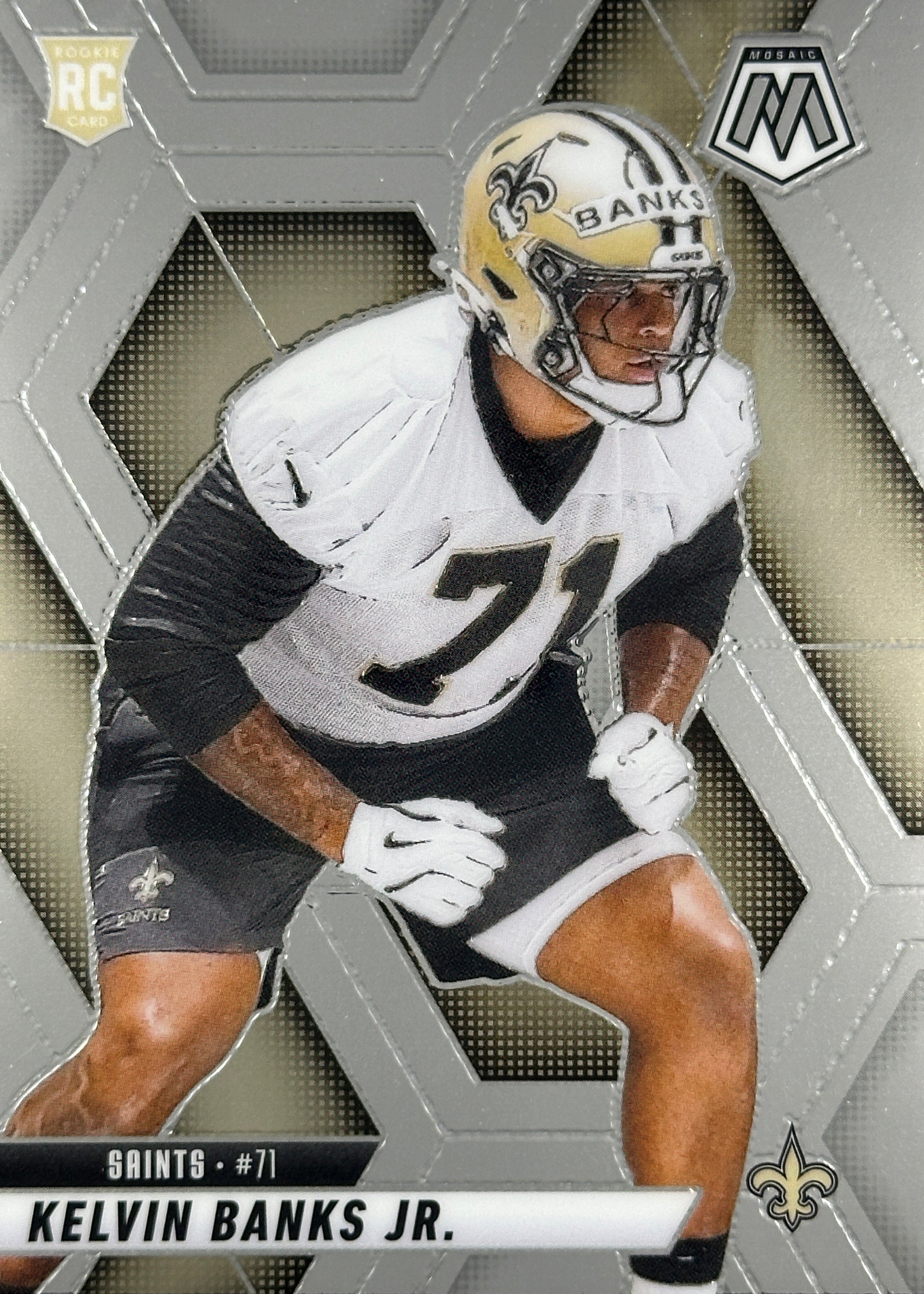 Kelvin Banks Jr Mosaic Rookie Saints Sports Card