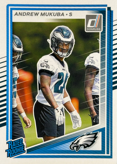 Andrew Mukuba Rated Rookie Donruss Eagles