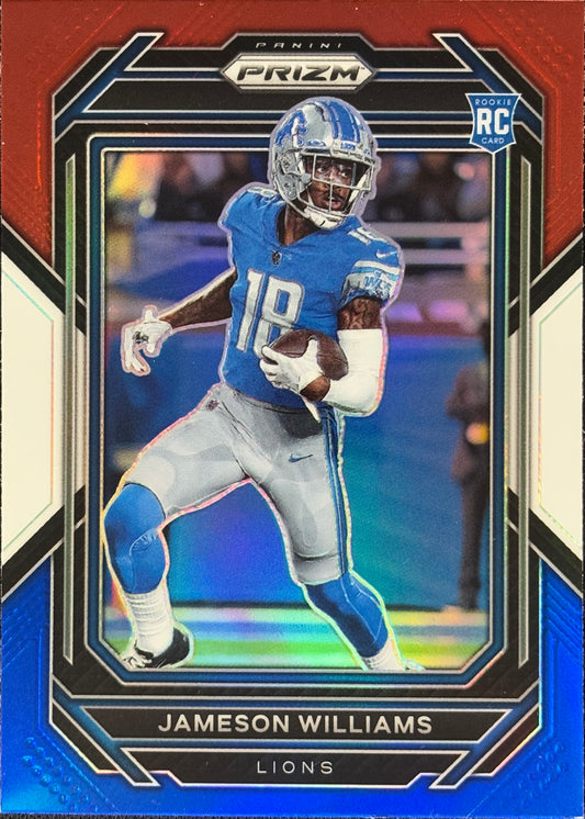 Jameson Williams Prizm Red White Blue Rookie