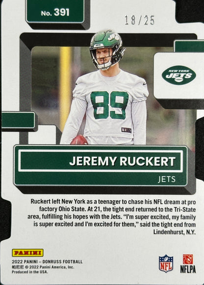 Jeremy Ruckert Die-Cut Gold /25 Rated Rookie Donruss Jets