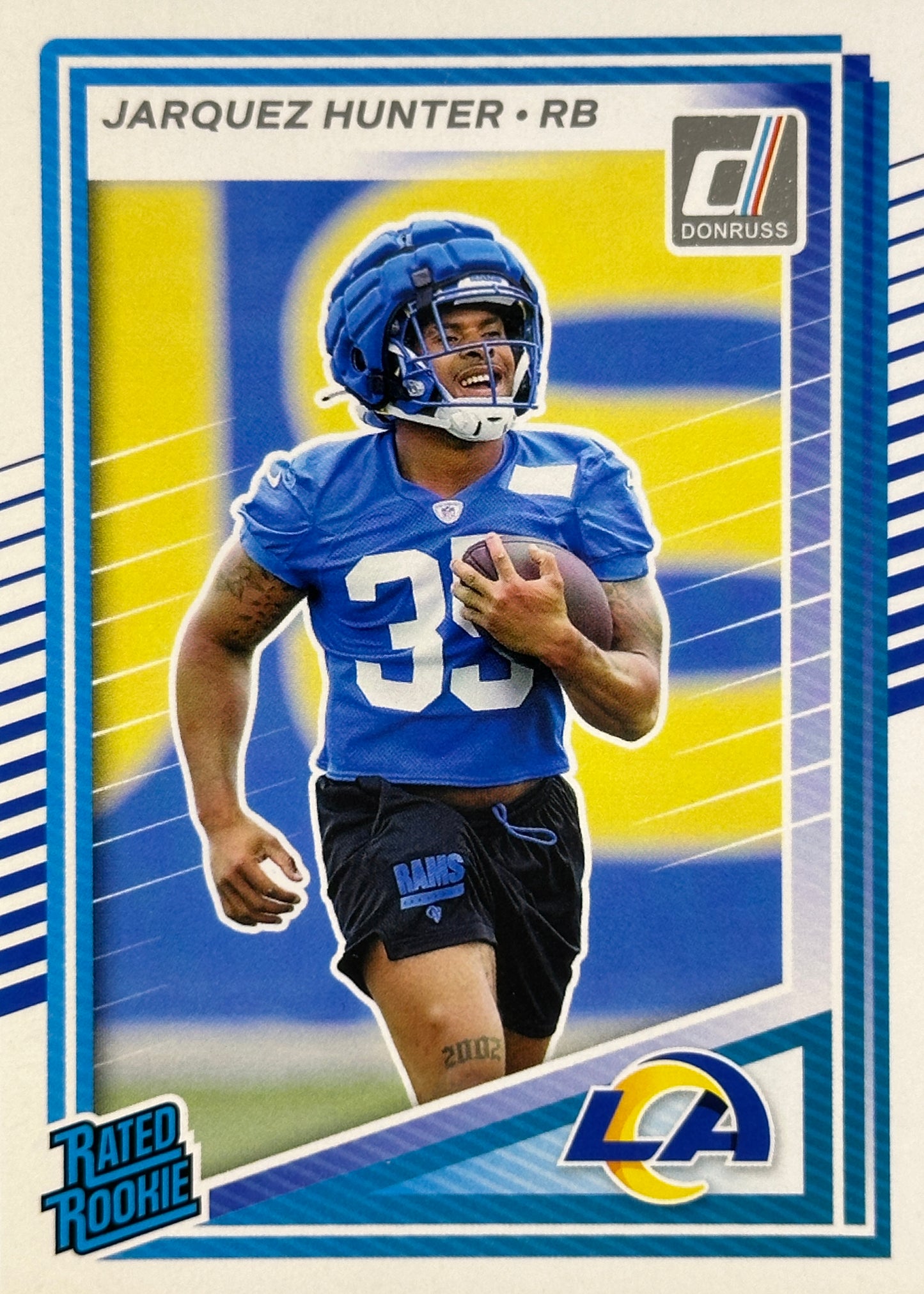 Jarquez Hunter Rated Rookie Donruss Rams Sports Card