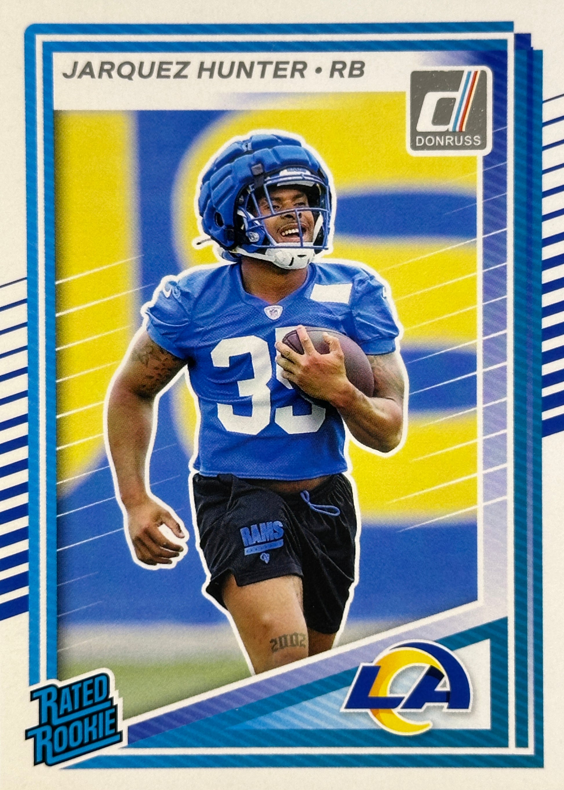 Jarquez Hunter Rated Rookie Donruss Rams Sports Card