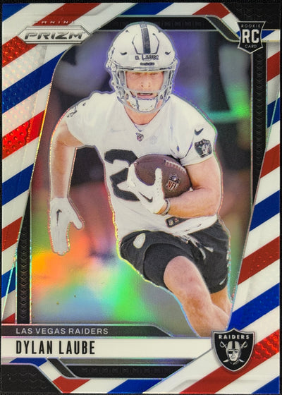 Dylan Laube Prizm Red White Blue Rookie Raiders