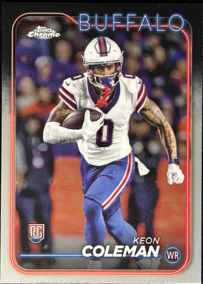 Keon Coleman Topps Chrome Rookie Bills