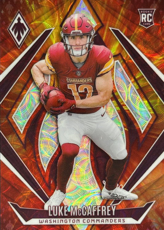 Luke McCaffrey 2024 Phoenix Fire Burst /350 FireBurst RC Rookie Commanders