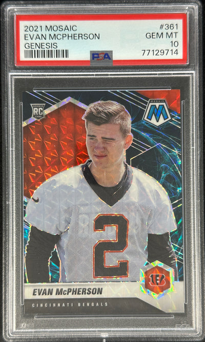 Evan McPherson Genesis Mosaic PSA 10 Rookie Bengals