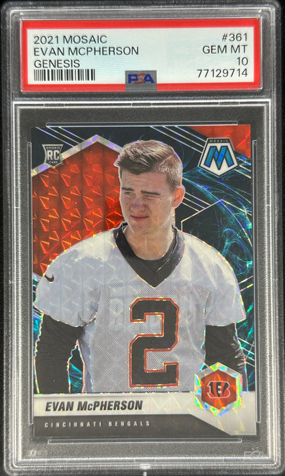 Evan McPherson Genesis Mosaic PSA 10 Rookie Bengals