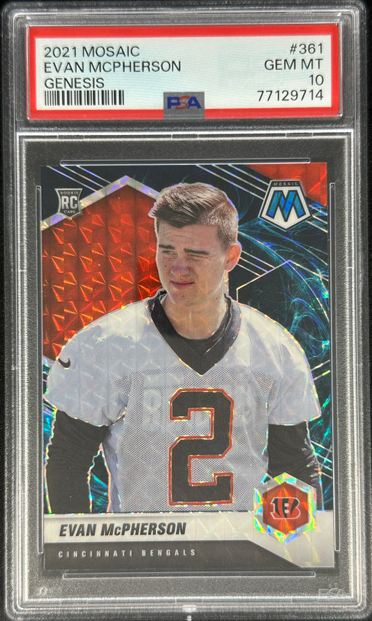 Evan McPherson Genesis Mosaic PSA 10 Rookie Bengals