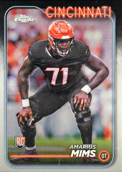 Amarius Mims Topps Chrome Rookie Bengals