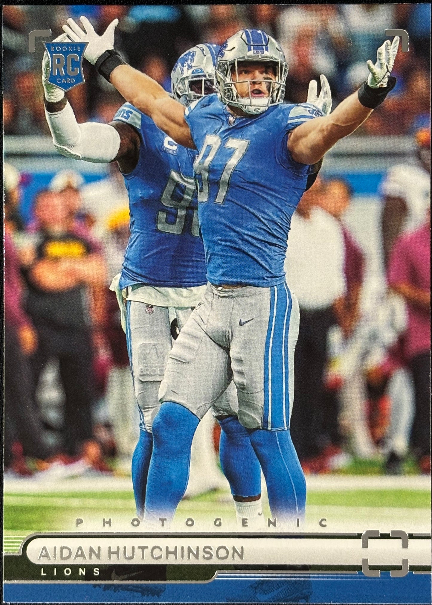 Aidan Hutchinson Chronicles Photogenic Rookie Lions Sports Card