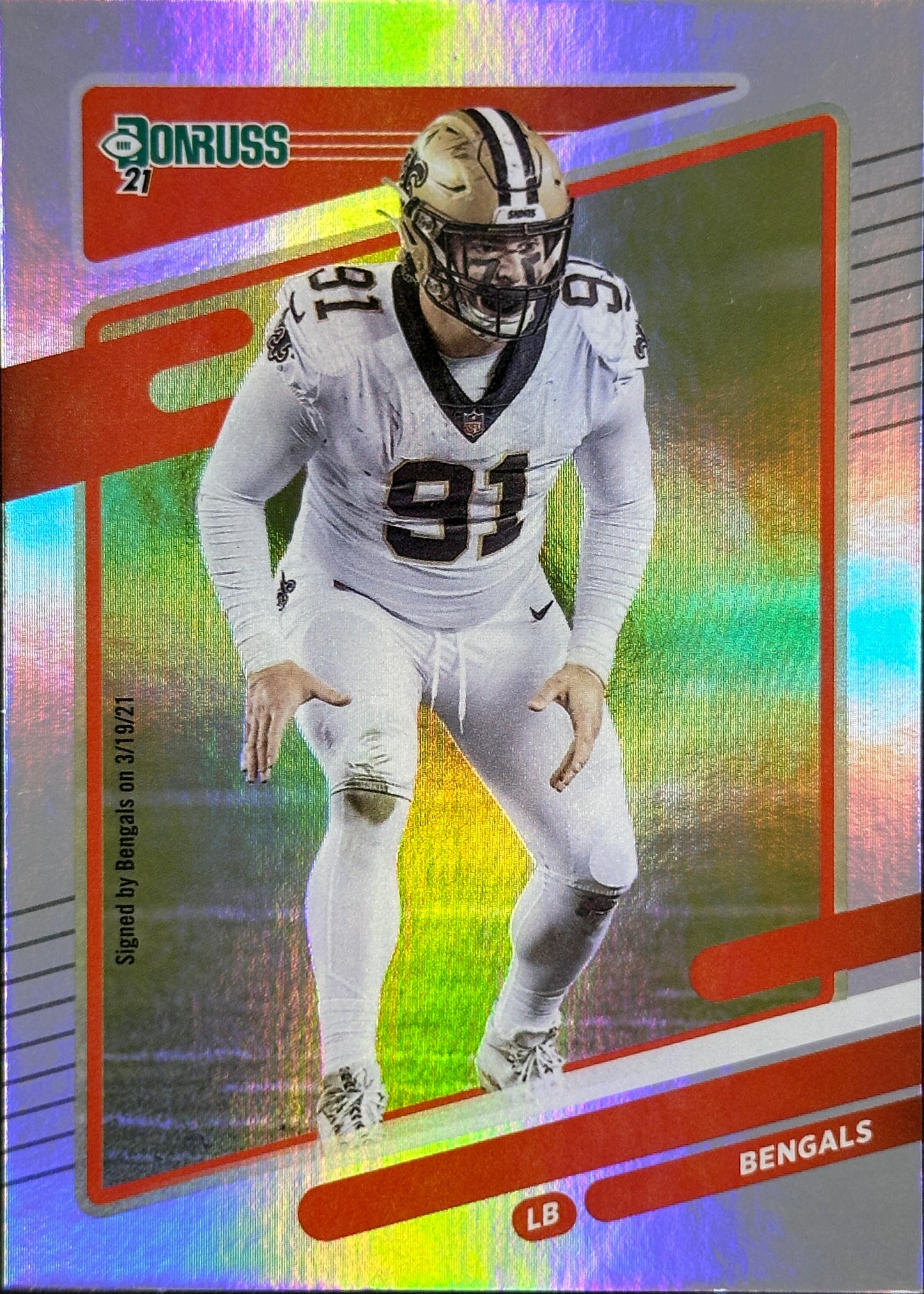 Trey Hendrickson Holo No Name Donruss 2021 Bengals