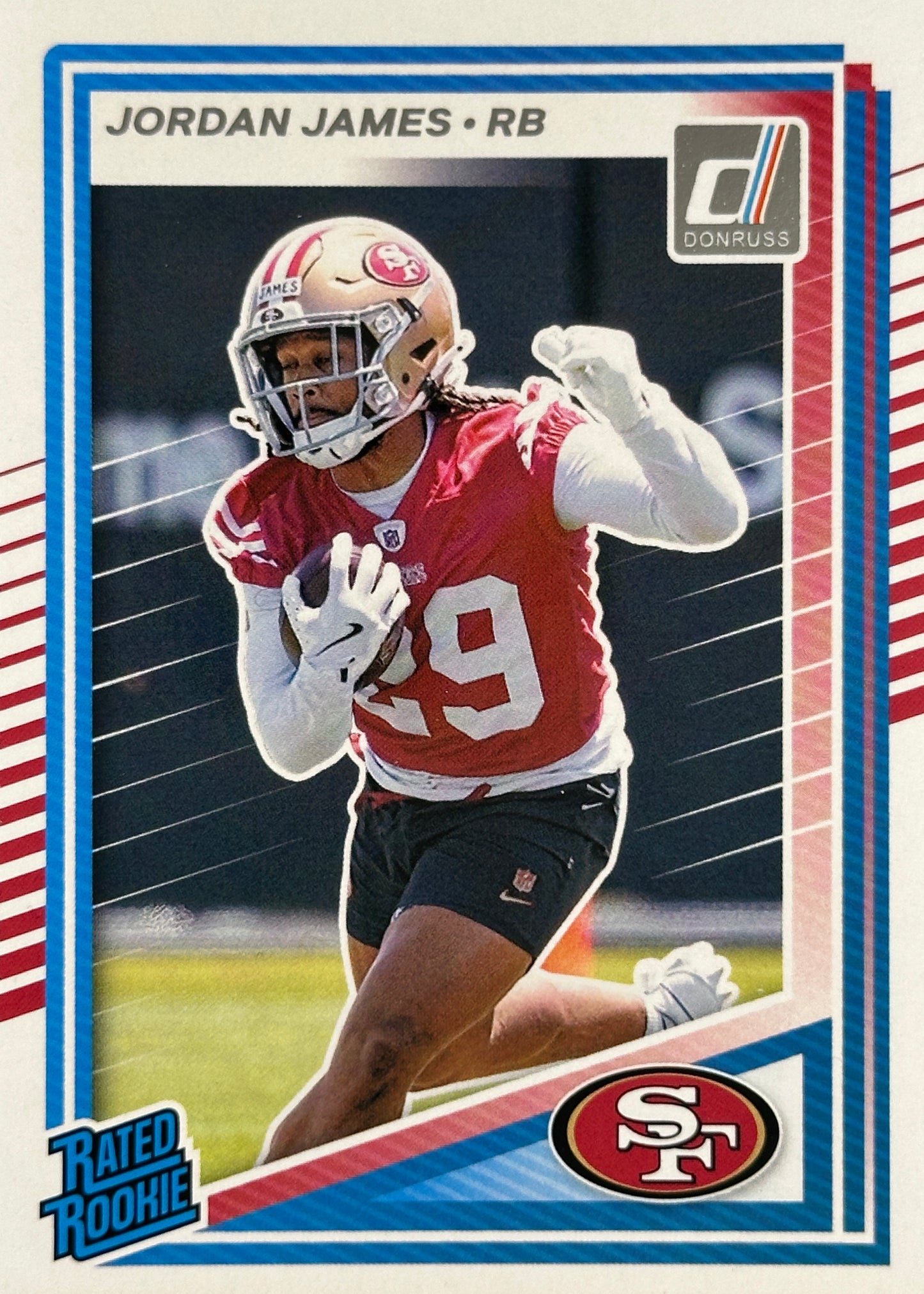 Jordan James Rated Rookie Donruss 49ers Sports Card