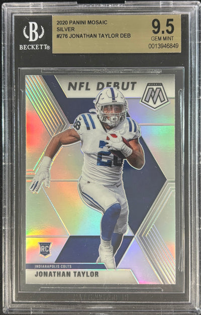 Jonathan Taylor Mosaic NFL Debut Silver BGS 9.5 Rookie Colts