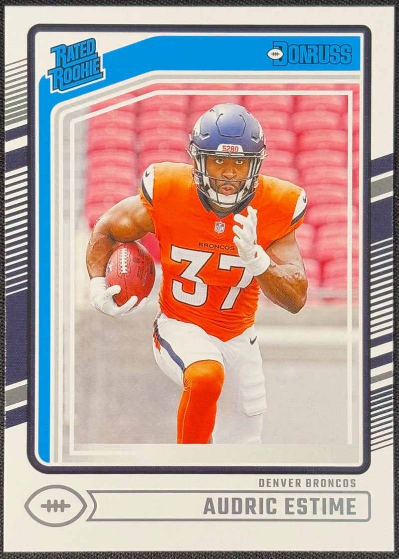 Audric Estime Donruss Rated Rookie Broncos Saints