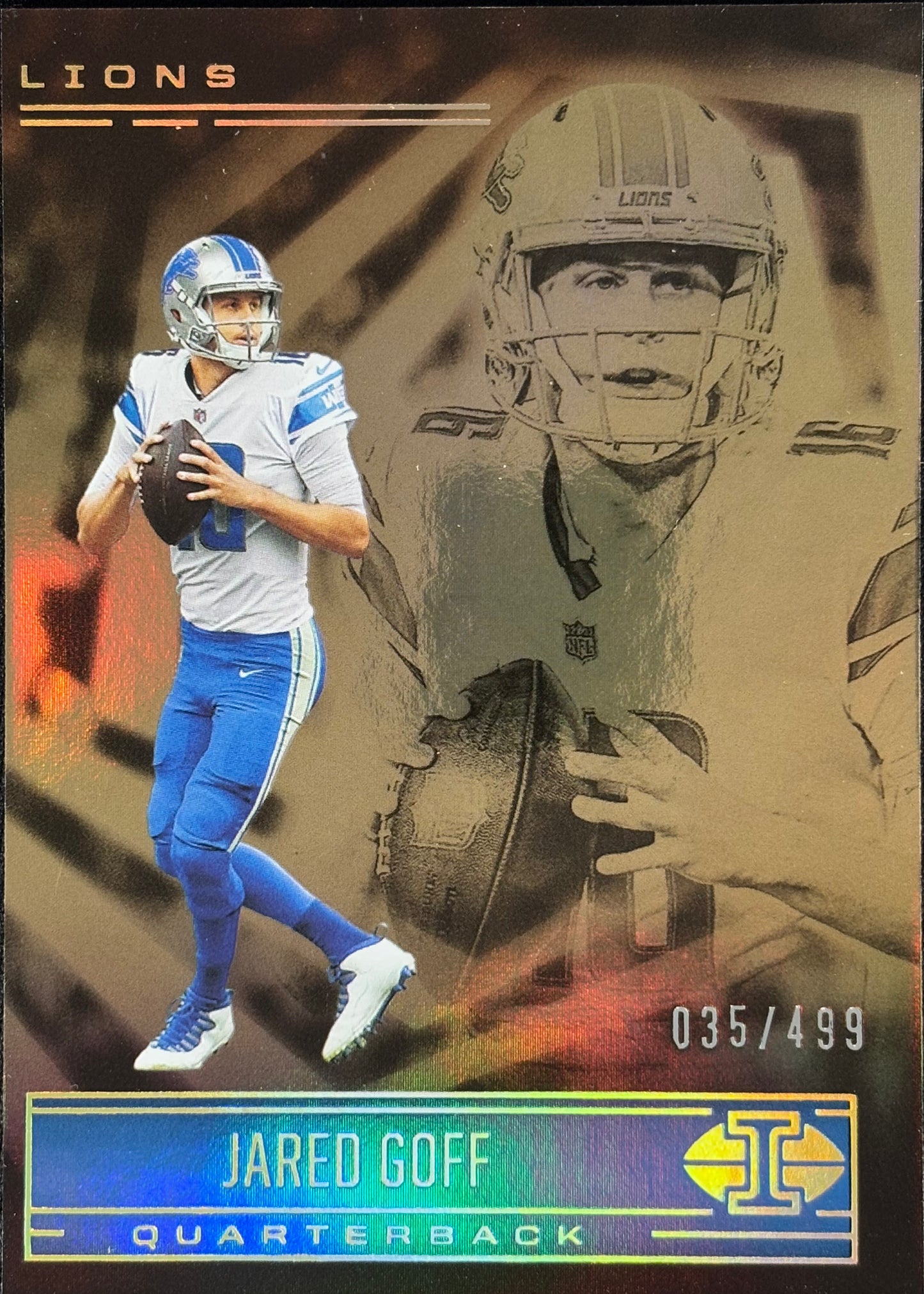 Jared Goff Illusions Bronze /499 (Back Off-Centered)