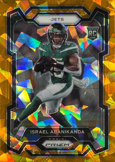 Israel Abanikanda Orange Ice Prizm Rookie Jets Packers