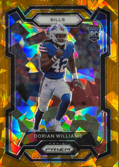 Dorian Williams Orange Ice Prizm Rookie Bills