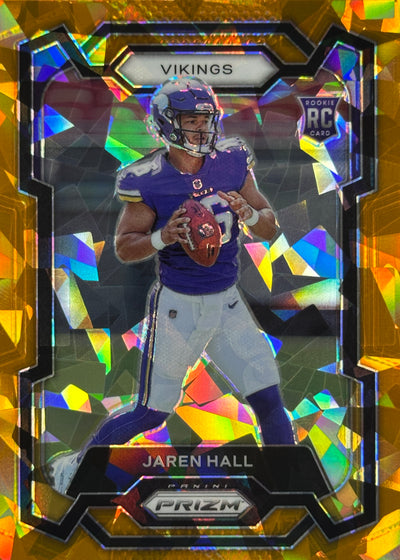Jaren Hall Orange Ice Prizm Rookie Vikings Seahawks