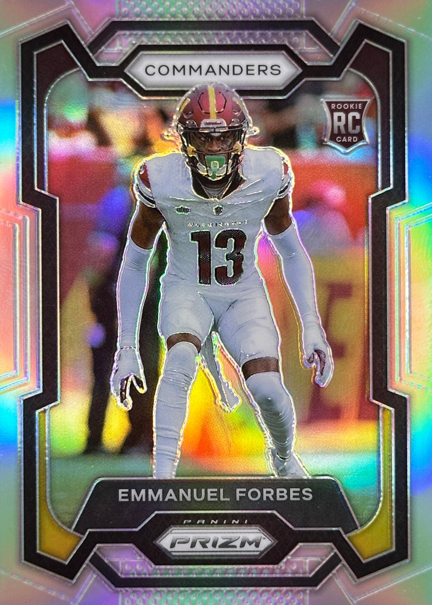 Emmanuel Forbes Silver Prizm Rookie Commanders Rams