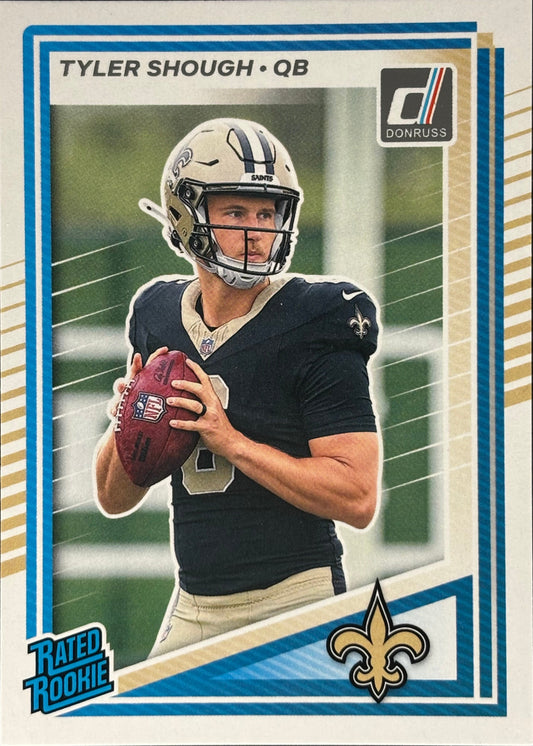 Tyler Shough Donruss Rated Rookie Saints