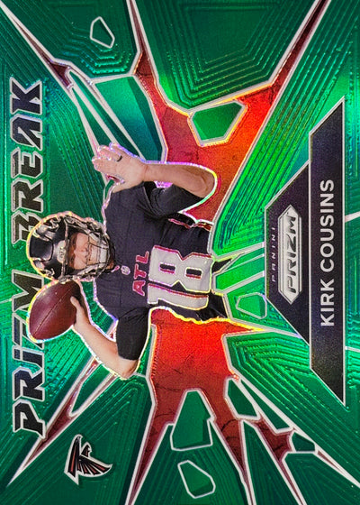 Kirk Cousins Green Prizm Break Falcons Raiders Sports Card