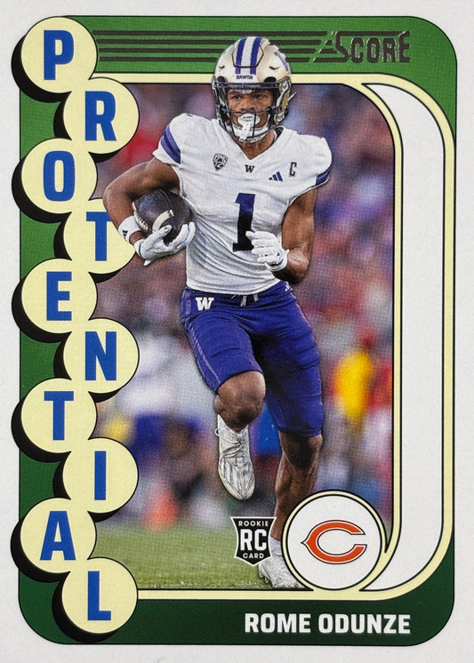Rome Odunze Protential Score Rookie Bears