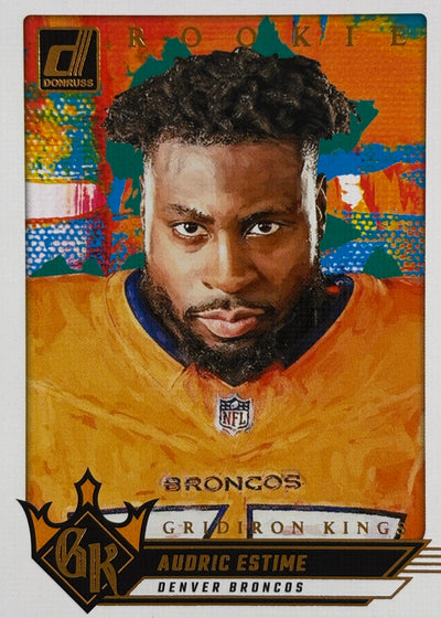 Audric Estime Gridiron Kings Rookie Donruss Broncos Sports Card