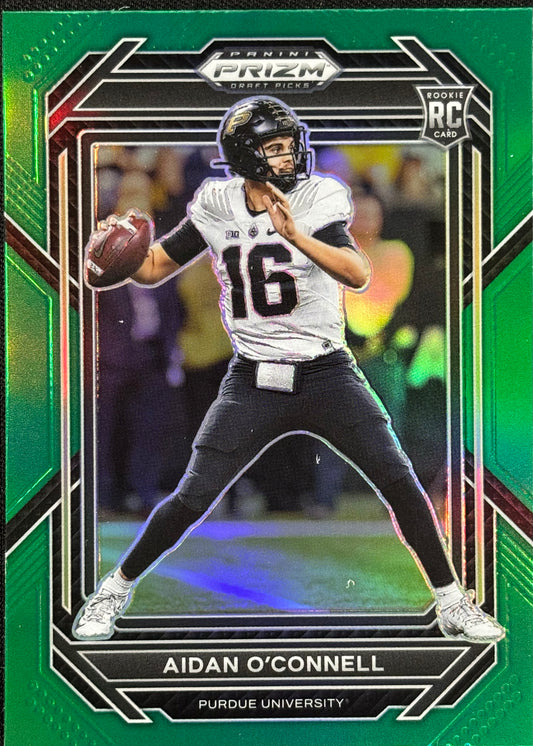 Aidan O’Connell Prizm Draft Green Rookie