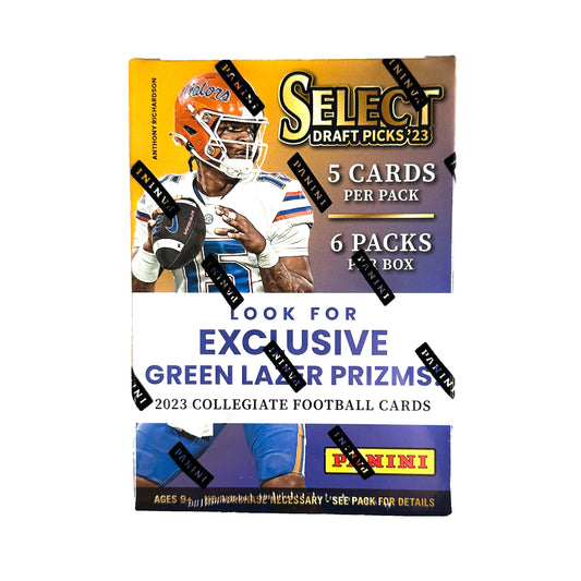 2023 Panini Select Draft Picks Football Blaster Box (Green Lazer Prizms!)