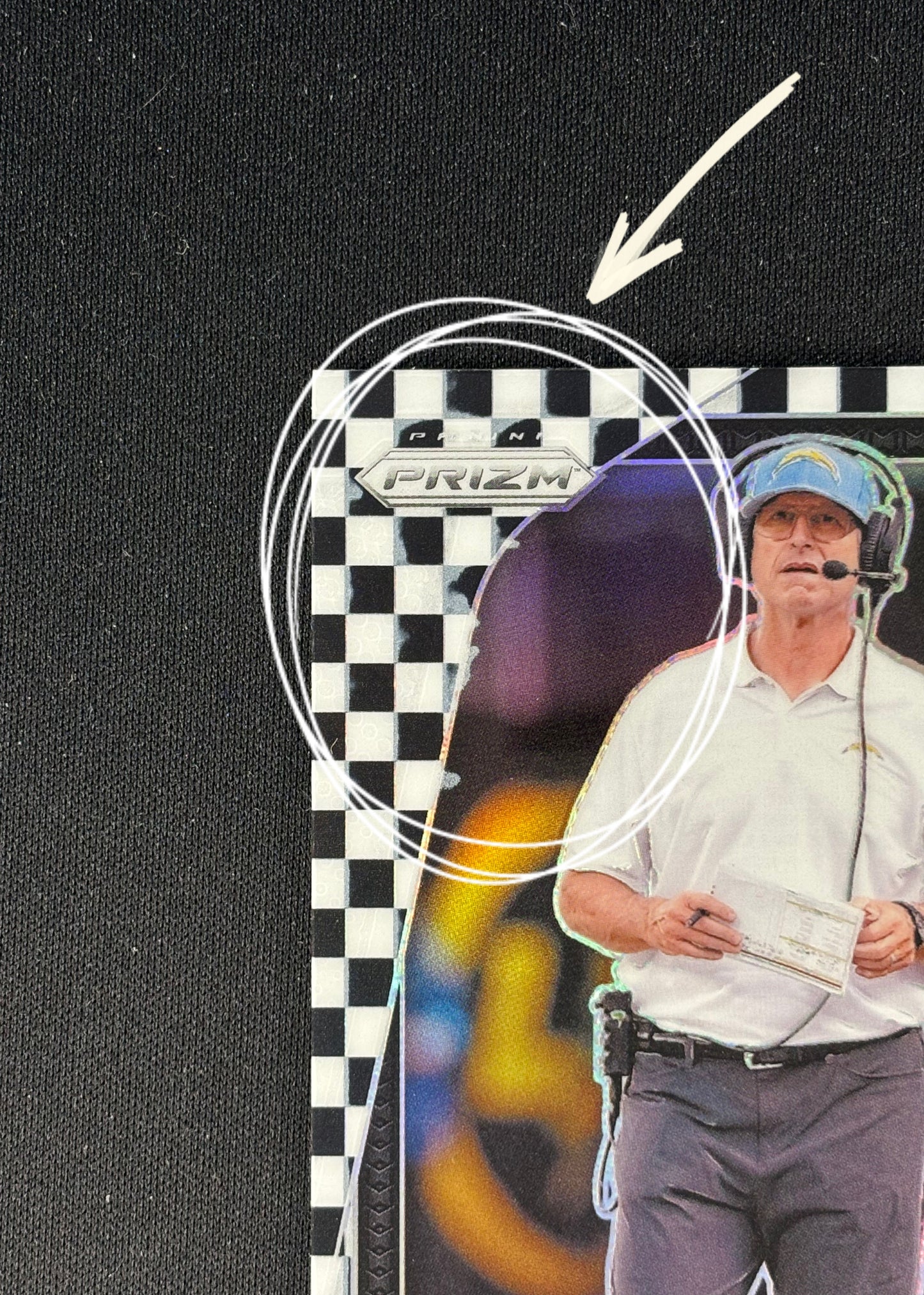 *Damaged* Jim Harbaugh Prizm Checkerboard