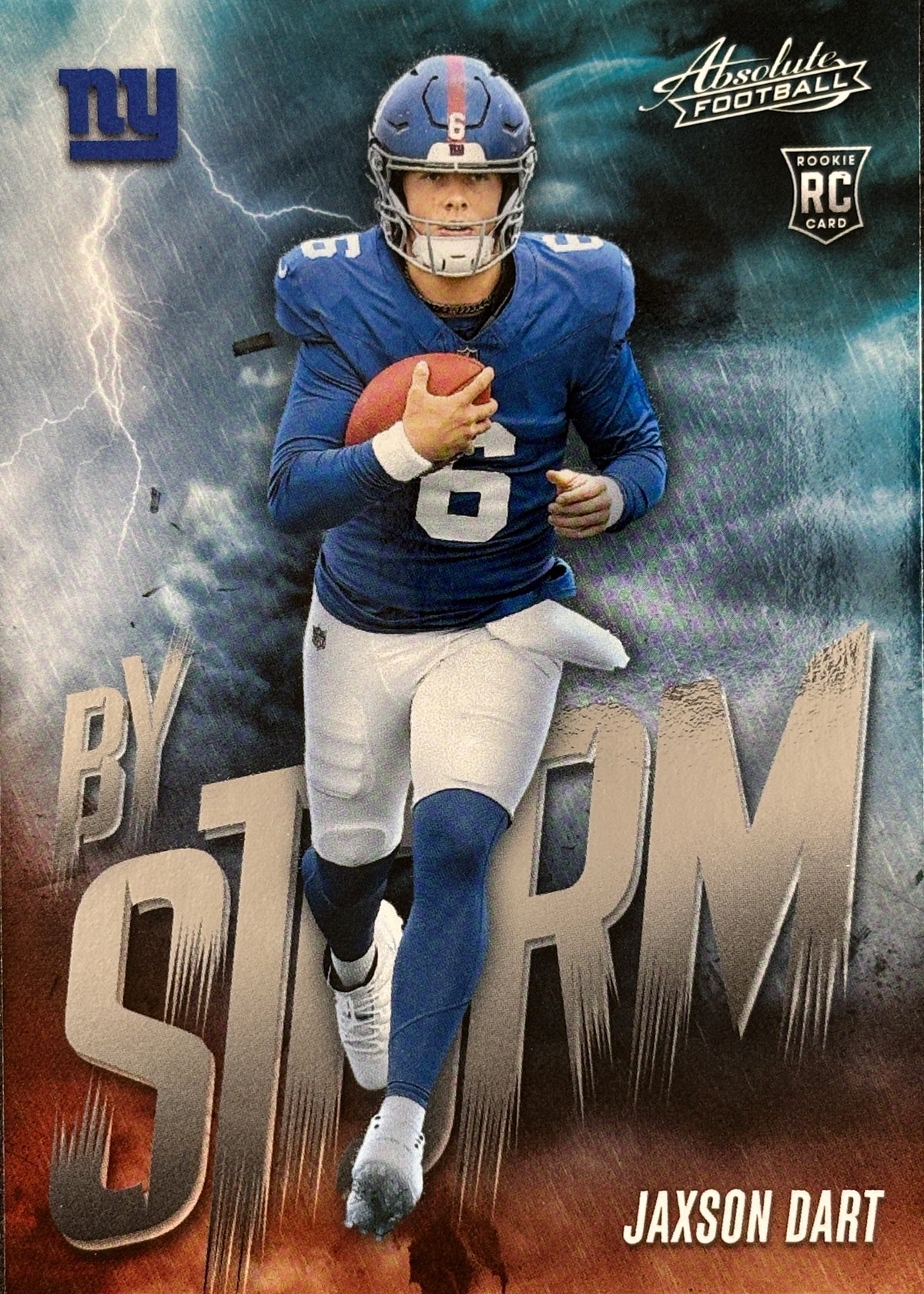 Jaxson Dart By Storm Rookie Giants Sports Card