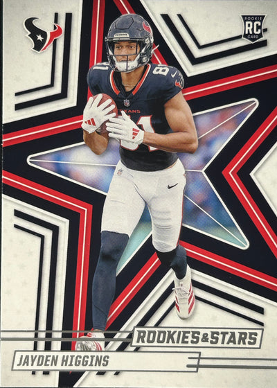 Jayden Higgins Rookies & Stars Texans Sports Card