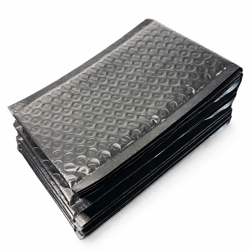10x Black Bubble Mailers - 4 x 8 inch - Envolopes - Padded Bags - Shipping