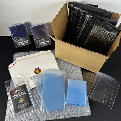 Card Selling & Shipping Kit - Everything you need to ship your cards (Toploaders, Sleeves, Bubble Mailers, Bags, Mags, etc.)