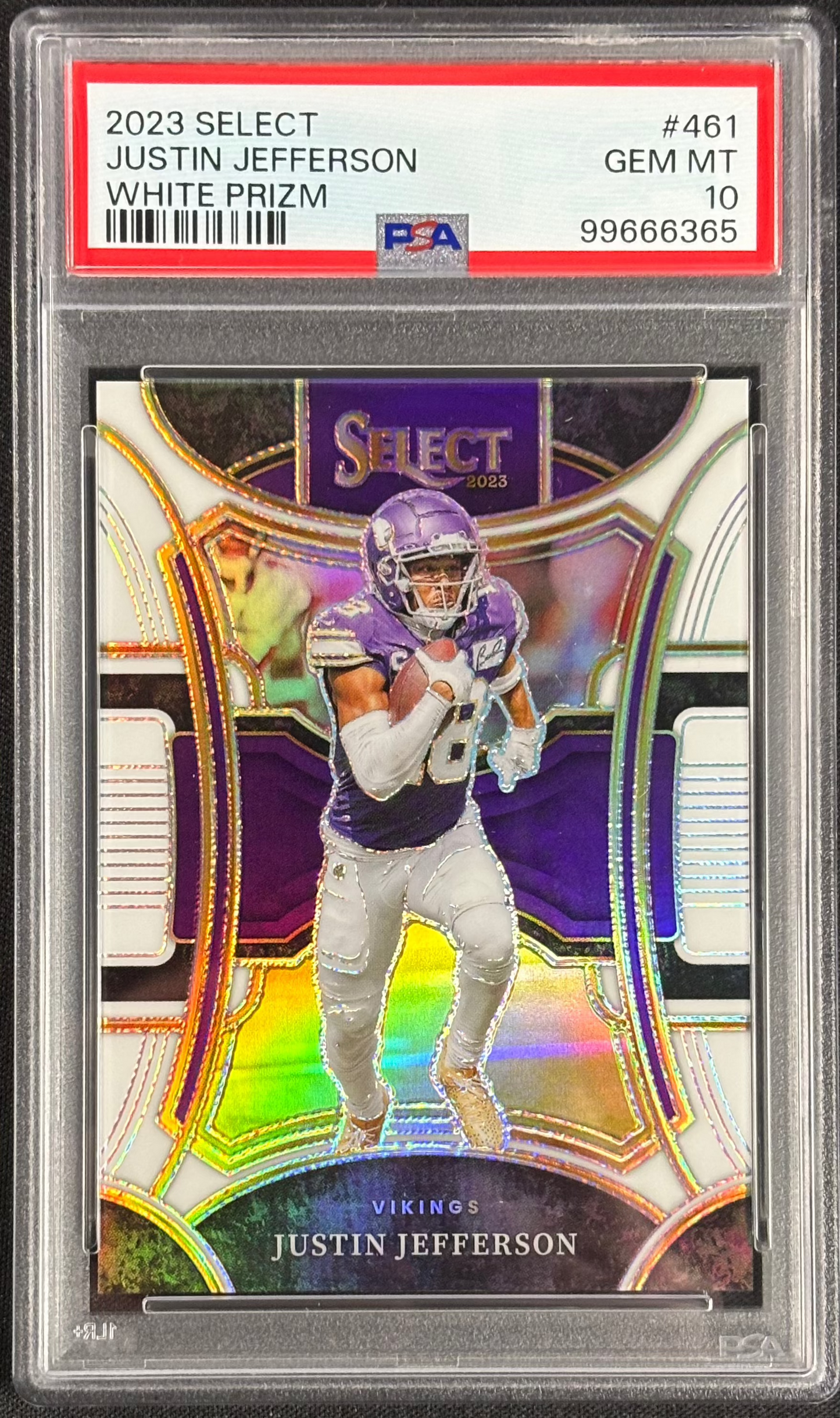 Justin Jefferson 2023 Select White /35 PSA 10 Gem Mt Prizm Minnesota Vikings #461